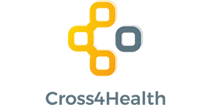 The logo for Cross 4 health, through which ShieldME received funding for developing welfare technology.